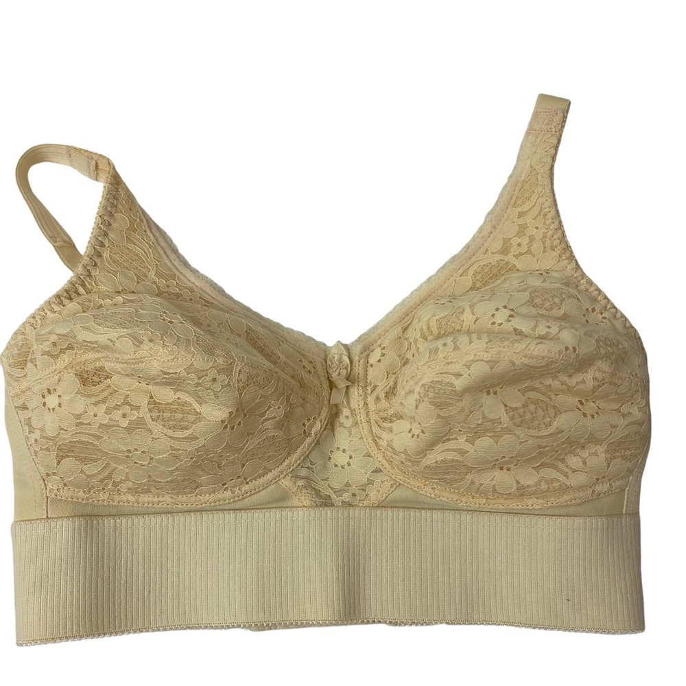 Jodee Nude Cream Surgical Mastectomy Bra Extra Wide 32C NWT